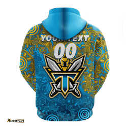 custom personalised titans rugby aboriginal art hoodie