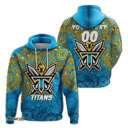 custom personalised titans rugby aboriginal art hoodie