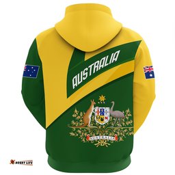 clothing australia coat of arms active sport zip hoodie