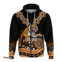 tigers rugby aboriginal art hoodie