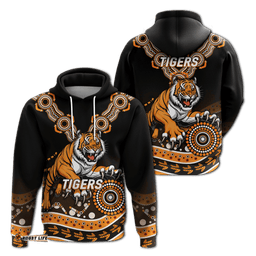 tigers rugby aboriginal art hoodie