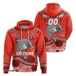 custom personalised dolphins rugby redcliffe aboriginal art hoodie