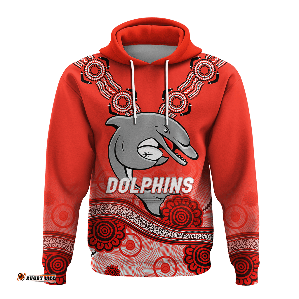 custom personalised dolphins rugby redcliffe aboriginal art hoodie