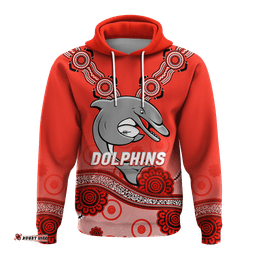custom personalised dolphins rugby redcliffe aboriginal art hoodie