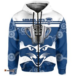 custom personalised cats football hoodie geelong premiers aboriginal
