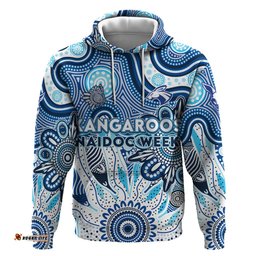 personalised kangaroos naidoc week 2024 hoodie aussie aboriginal art