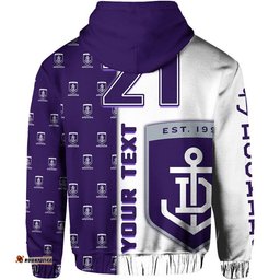 custom personalised fremantle football zip up and pullover hoodie dockers simple style