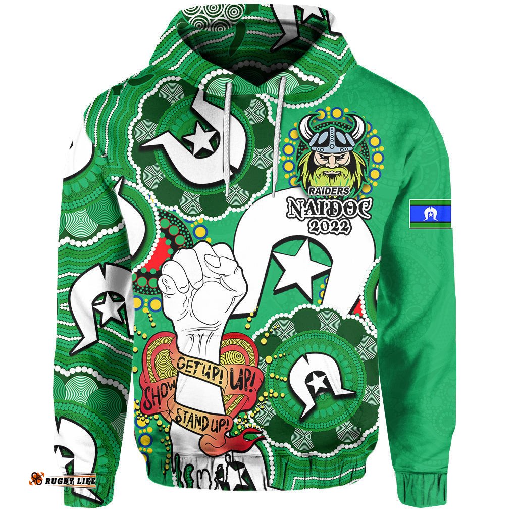 custom personalised raiders rugby naidoc week hoodie lets fight together 08