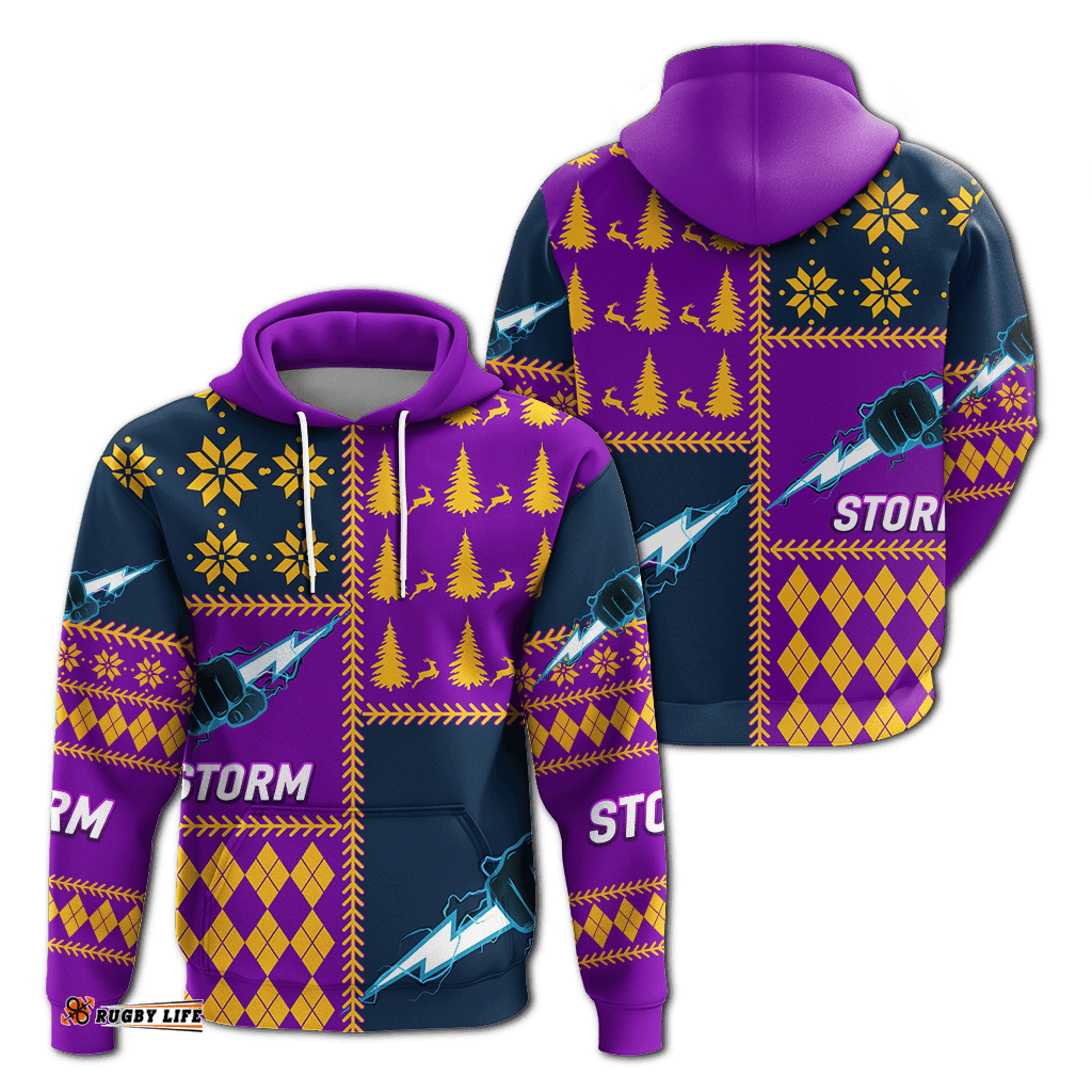 storm rugby christmas style hoodie