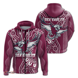 sea eagles rugby aboriginal art hoodie