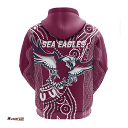 sea eagles rugby aboriginal art hoodie
