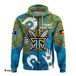 custom personalised titans rugby naidoc aboriginal hoodie