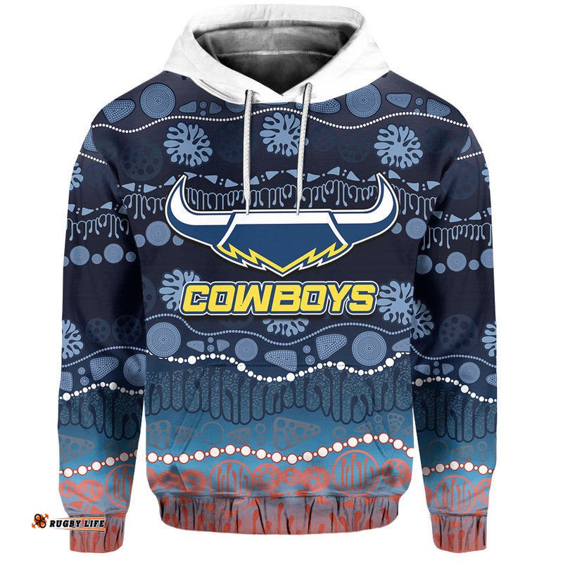 custom personalised cowboys rugby hoodie version