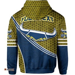 custom personalised cowboys rugby hoodie mix aboriginal simple 08