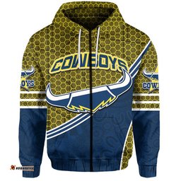 custom personalised cowboys rugby hoodie mix aboriginal simple 08