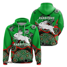 rabbitohs rugby aboriginal art hoodie 09