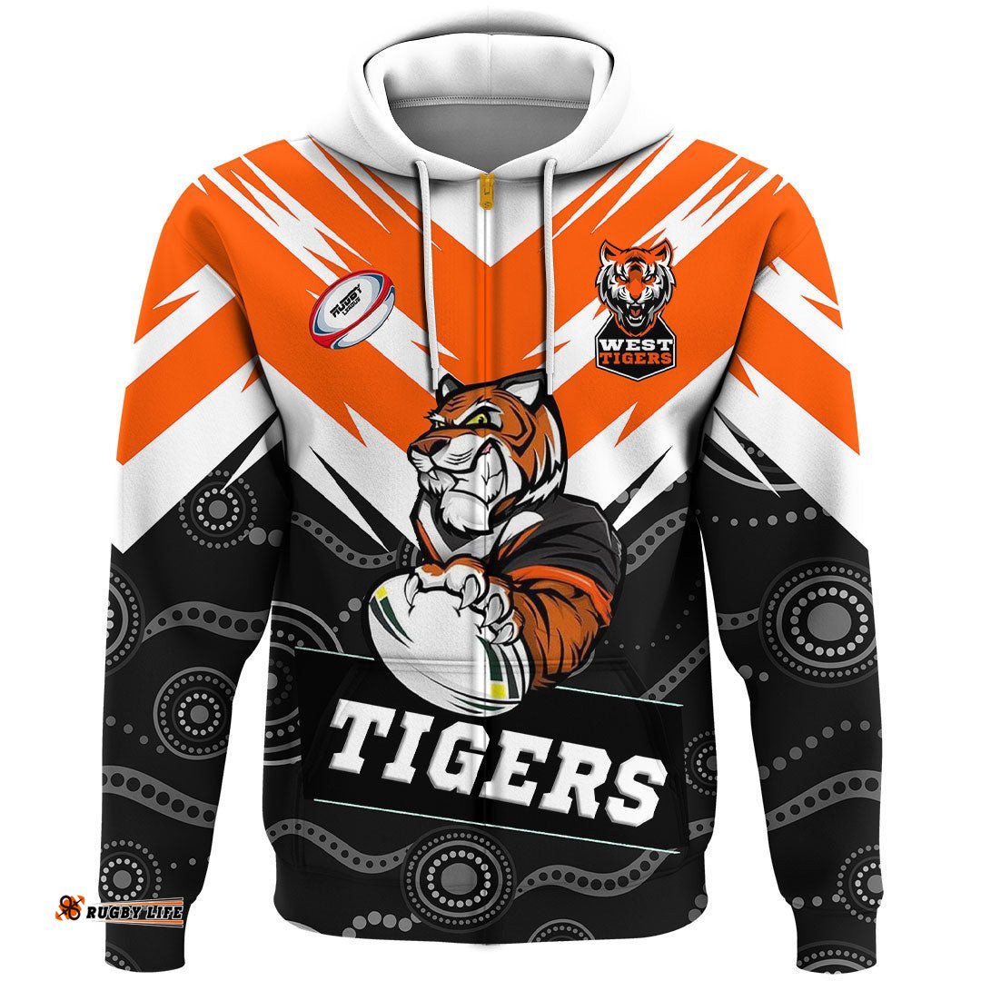 clothing custom west tigers zip hoodie