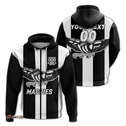 custom personalised magpies busselton football hoodie