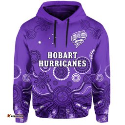 custom text and number hobart hurricanes cricket hoodie indigenous artsy