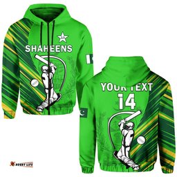 custom text and number pakistan cricket hoodie go shaheens simple style