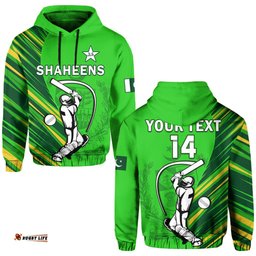 custom text and number pakistan cricket hoodie go shaheens simple style