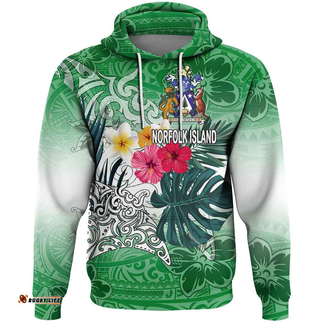 clothing norfolk island style polynesian tattoo hoodie