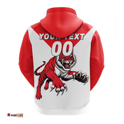 custom personalised tigers south bunbury football hoodie