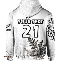 custom personalised new zealand silver fern rugby zip up and pullover hoodie maori ethics style 03