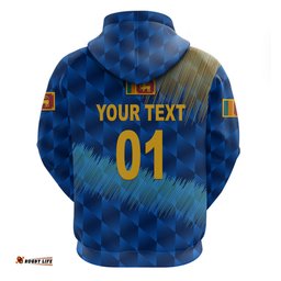 custom personalised sri lanka cricket hoodie the lions special blue