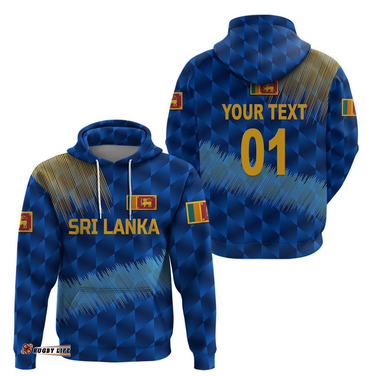 custom personalised sri lanka cricket hoodie the lions special blue