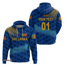 custom personalised sri lanka cricket hoodie the lions special blue