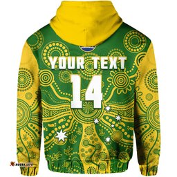 custom text and number cricket australia hoodie aussie indigenous special version 2
