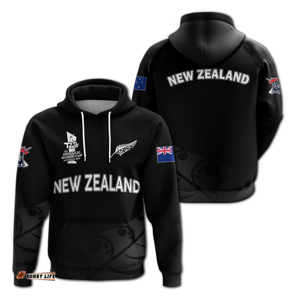 new zealand cricket t20 world cup mens fern maori hoodie