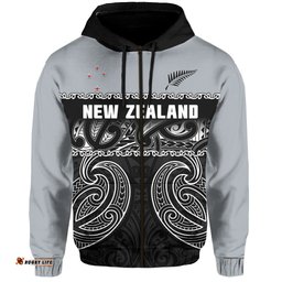 custom text and number new zealand cricket hoodie black cap silver fern maori