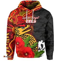custom personalised eels anzac day aboriginal mix army patterns hoodie no2