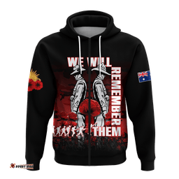 australia anzac hoodie camouflage with poppy red