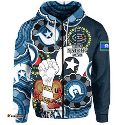 custom personalised blues australian football hoodie naidoc week lets fight together 01
