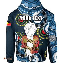 custom personalised blues australian football hoodie naidoc week lets fight together 01