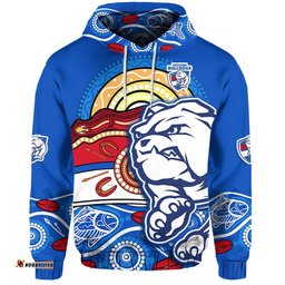 custom personalised western bulldogs aboriginal football zip up and pullover hoodie dogs style