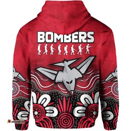 bombers anzac hoodie essendon football aboriginal remember them