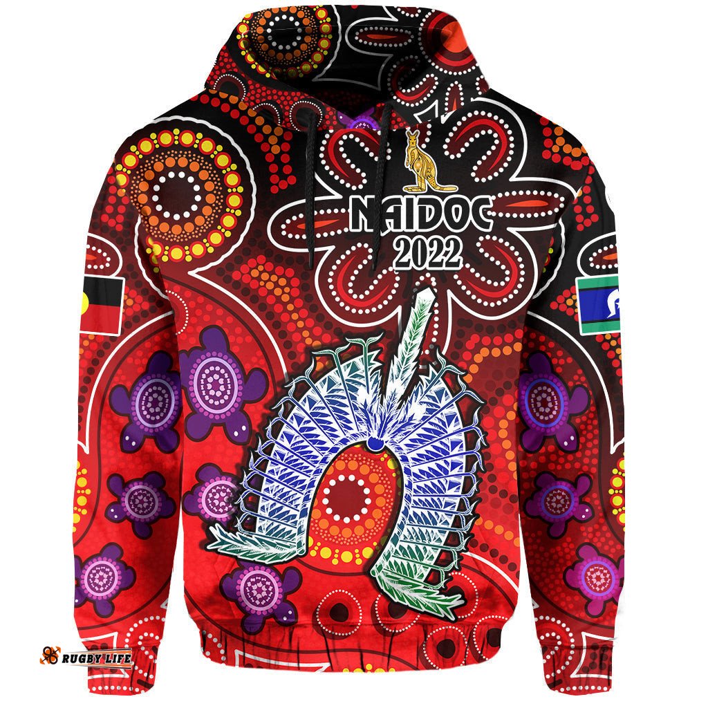 australia naidoc week hoodie australian aboriginal dhari kangaroo artsy style