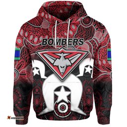 custom personalised bombers australian football torres strait islanders mix aboriginal hoodie 01