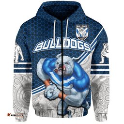 custom personalised bulldogs rugby hoodie mix aboriginal simple 05
