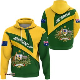 clothing australia coat of arms active sport hoodie