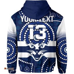 custom text and number cats football hoodie aboriginal australian premiers proud geelong cartoon