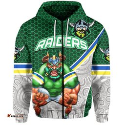 custom personalised raiders rugby hoodie mix aboriginal simple 09