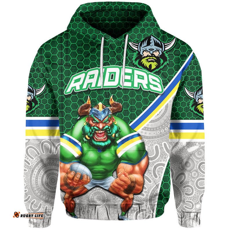 custom personalised raiders rugby hoodie mix aboriginal simple 09
