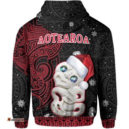 new zealand christmas hoodie hei tiki red pohutukawa meri kirihimete