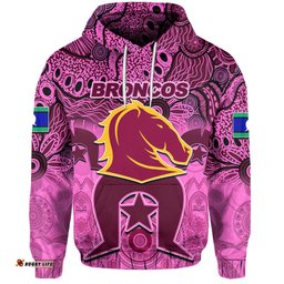 custom personalised broncos torres strait islanders mix aboriginal hoodie pink style 06