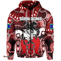 custom personalised dragons torres strait islanders mix aboriginal hoodie 01